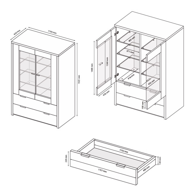 Сервант Рома 2Дв MiroMark купить