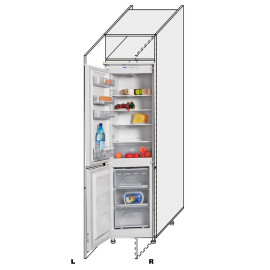 Кухонная секция Пенал Миллениум 60ПХ/2140 Холодильник Правая ML-763W/9003R MiroMark