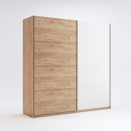 Шафа-купе без дзеркала 2,0*2,1 Асті / Asti Глянець Білий - Дуб Крафт MiroMark AS-20-WB