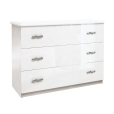 Комод 3Ящ Прованс / Provence Глянец Белый MiroMark PV-63-WB