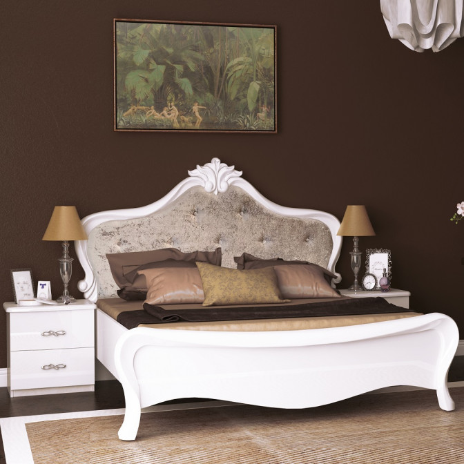 Кровать Прованс с мягким изголовьем MiroMark купить