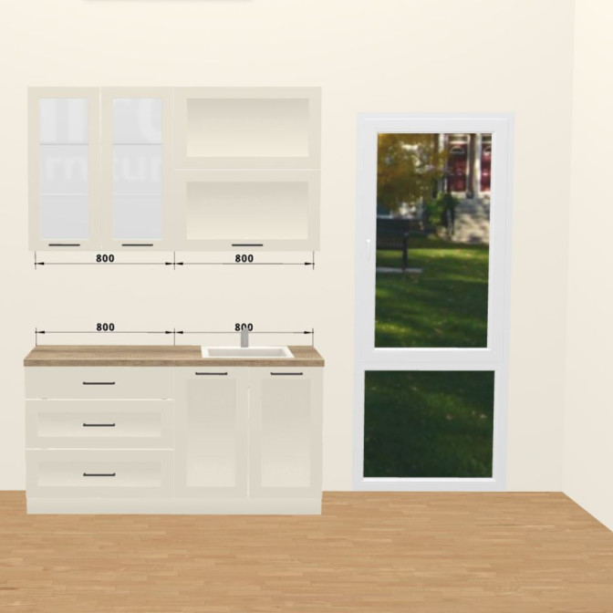 Кухня Вінтаж 1,6 м А 900 Вітрина Pro MiroMark