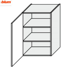 Кухонная секция Валенсия верхняя 50В/720 1дв Pro Blum VL-451W/9003 MiroMark