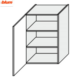 Кухонная секция Валенсия верхняя 50В/720 1дв Pro Blum VL-451W/9003 MiroMark