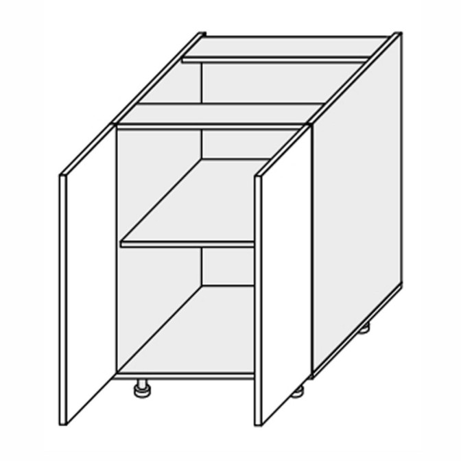 Кухонная секция Глори нижняя 60Н/820 2дв GL-061W/01 MiroMark 