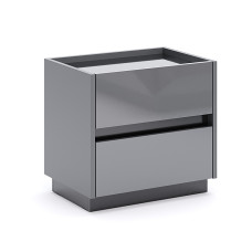 Тумба приліжкова 2Ящ Тео / Teo Мат Антрацит-Мат Графіт MiroMark TO-52-AG