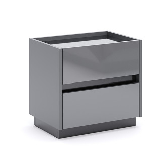 Тумба прикроватная 2Ящ Тео / Teo Мат Антрацит-Мат Графит MiroMark TO-52-AG