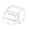 Тумба прикроватная Тео 2Шх MiroMark купить