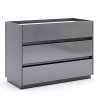 Комод 3Ящ Тео / Teo Мат Антрацит-Мат Графит MiroMark TO-63-AG
