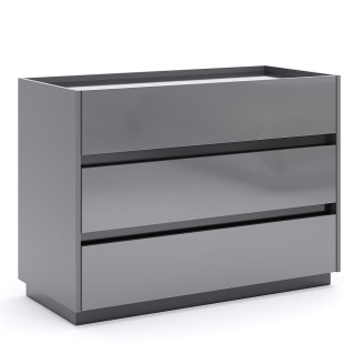 Комод 3Ящ Тео / Teo Мат Антрацит-Мат Графит MiroMark TO-63-AG