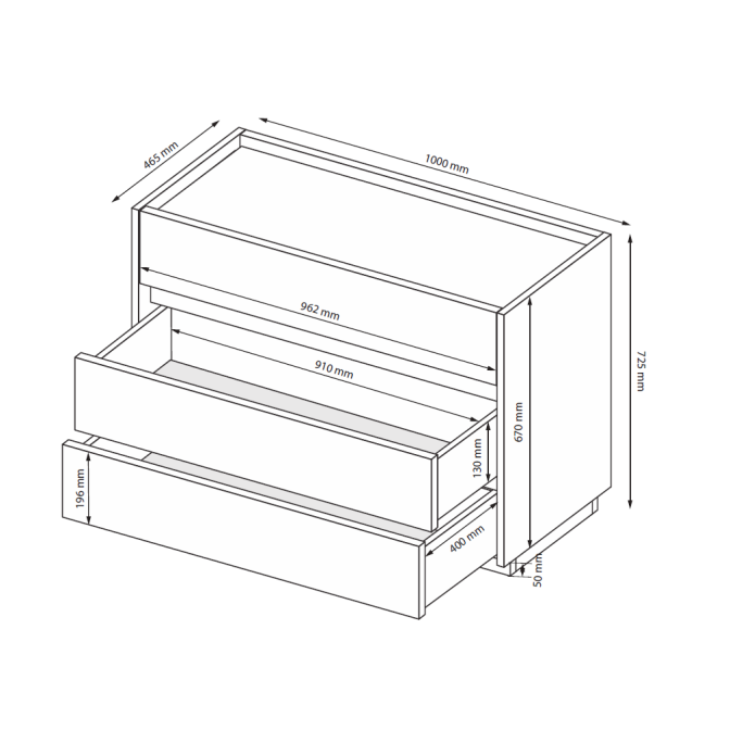 Комод Тео 3Шх MiroMark купить