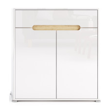 Комод 2Дв 1Ящ Стелла / Stella Глянец Белый MiroMark SL-62-WB