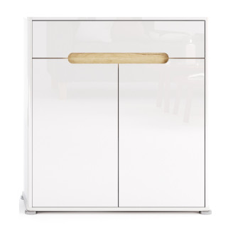 Комод 2Дв 1Ящ Стелла / Stella Глянец Белый MiroMark SL-62-WB