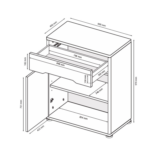 Комод Стелла 2Д1Ш MiroMark купить