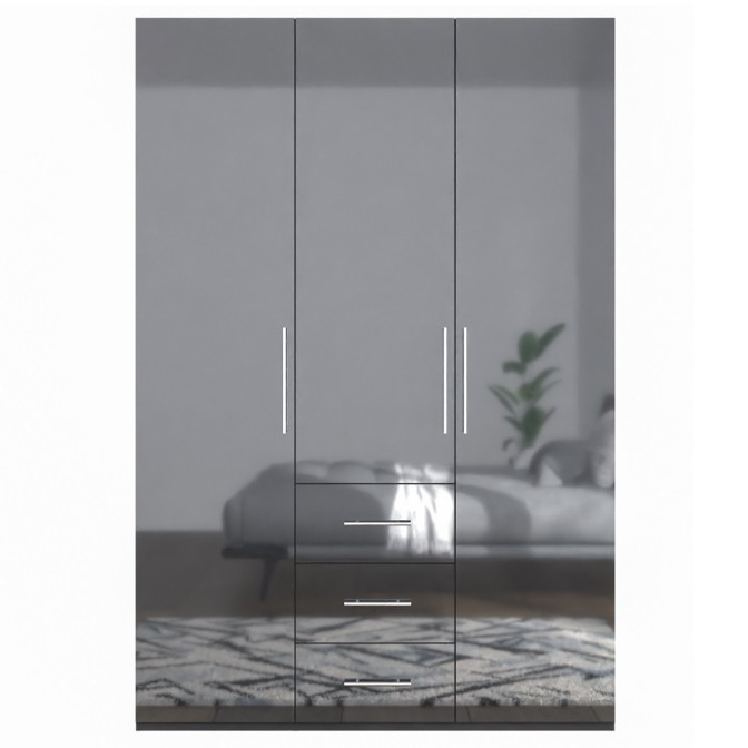 Шафа 3Дв 3Ящ Магнум / Magnum Глянець Антрацит MG-13-AN