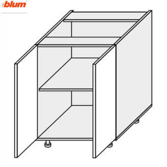 Кухонная секция Винтаж нижняя 80Н/820 2дв Pro Blum VN-086W/9003 MiroMark