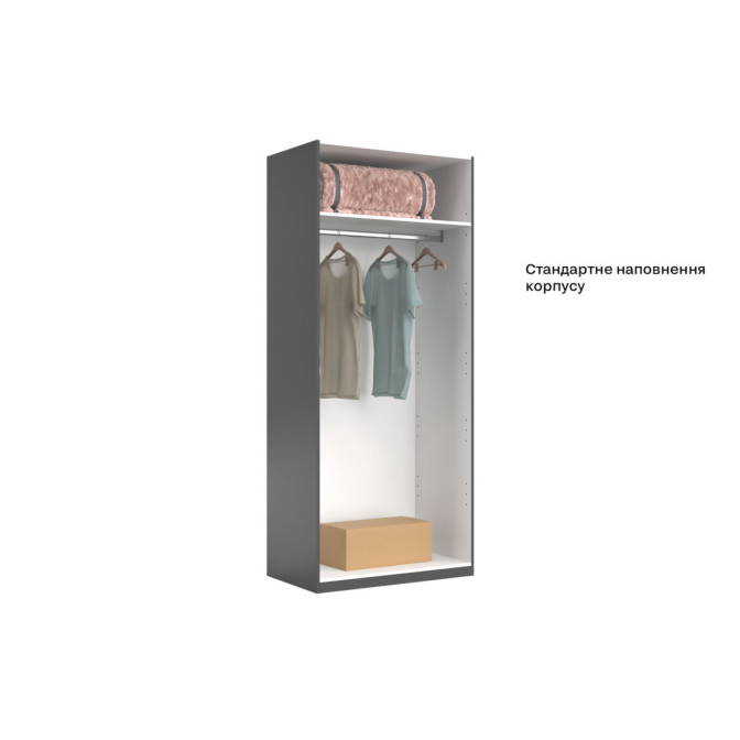 Шкаф 2Дв Дони / Doni Графит MiroMark DN-22-GT