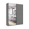 Шкаф-купе с зеркалом 1,5х2,1Дони / Doni Графит MiroMark DN-15-GT