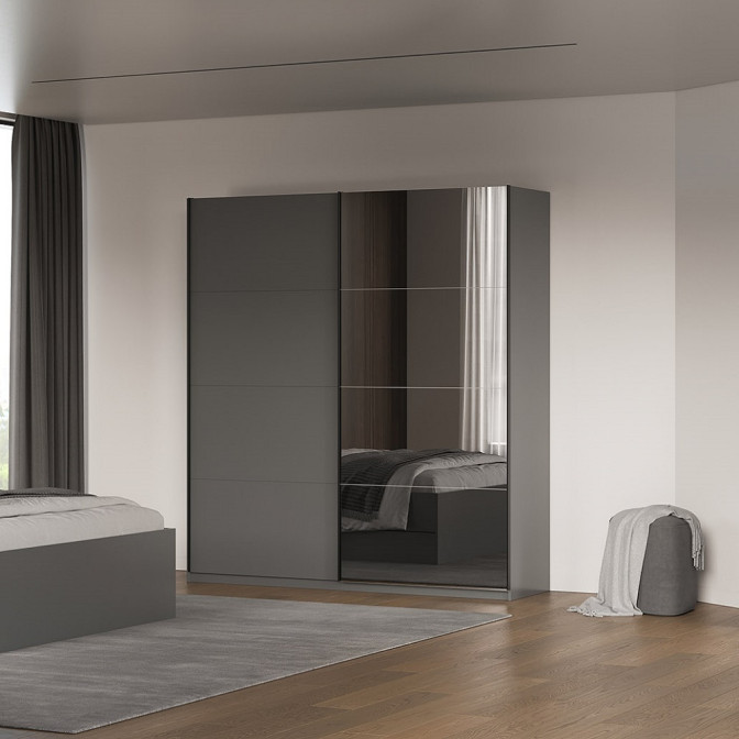 Шкаф-купе с зеркалом 1,5х2,1Дони / Doni Графит MiroMark DN-15-GT