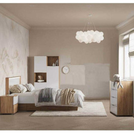 Комплект в Дитячу спальню Асті Джуніор / Asti Junior Дуб Крафт - Глянець Білий Комод, Пенал 3Дв, Тумба, Ліжко MiroMark