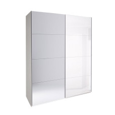 Шафа-купе 1,5х2,1 із дзеркалом Фемелі / Family Глянець Білий MiroMark FM-19-WB