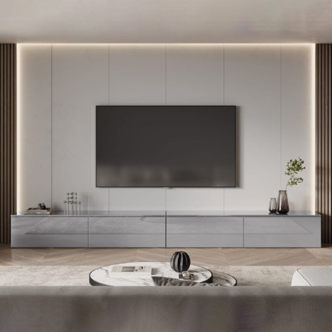 Секция LEG'S BOX TV 2,4 / Глянец Серая Лава MiroMark LB-24-GL