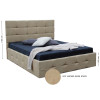 Кровать Мягкая обивка с подъёмным механизмом 1,8x2,0 Бристоль / Bristol MiroMark SF-48-BR