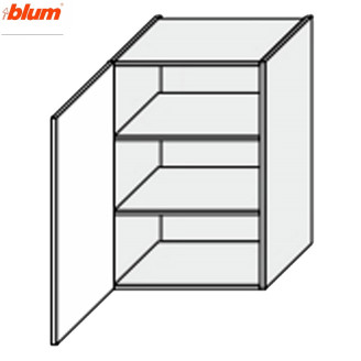 Кухонная секция Валенсия верхняя 50В/900 1дв Pro Blum VL-551W/9003 MiroMark