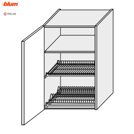 Кухонна секція Вінтаж верхня 60ВС/900 1дв Сушка Pro Blum  +  Rejs VN-579W/9003 MiroMark