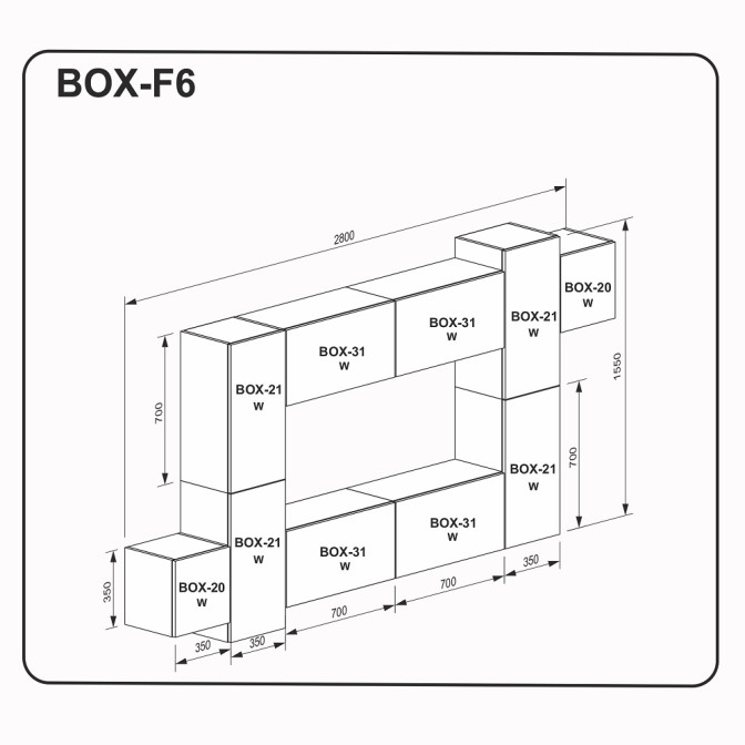 Комплект в гостиную BOX F6 MiroMark