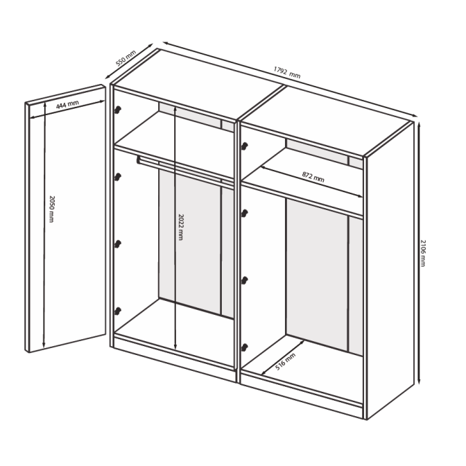 Шкаф Тео 4Дв MiroMark купить