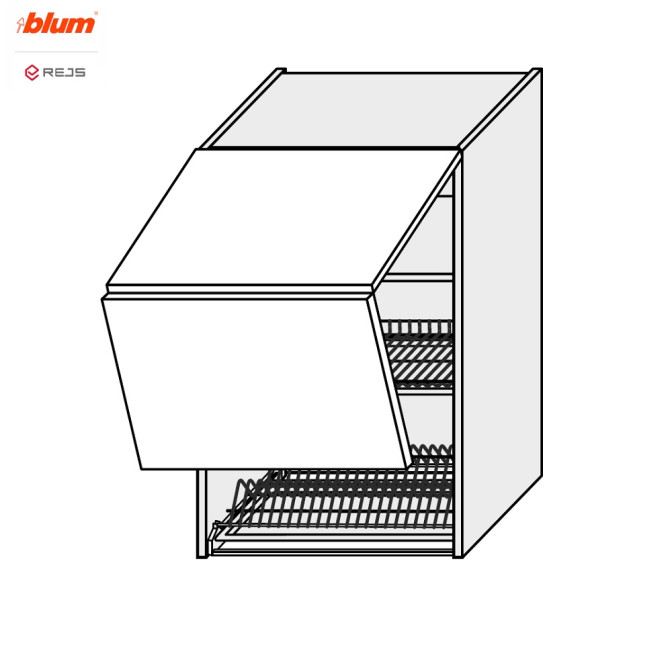 Кухонная секция Миллениум WG верхняя 60ВС/900 2дв Сушка Aventos Pro Blum  +  Rejs ML-574W/01 MiroMark