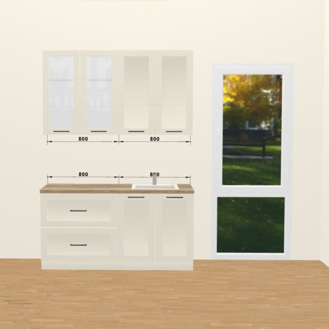 Кухня Вінтаж 1,6 м 900 Вітрина Pro MiroMark