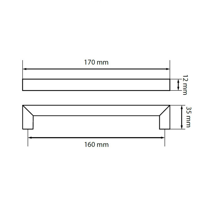 Ручка металева СС-160мм HL-15-BL MiroMark