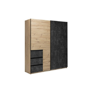 Шафа-купе 1.75м 2Дв Вільма / Wilma Бетон Темний - Дуб Артизан MiroMark WL-18-CD