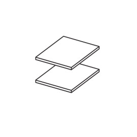 Полиці короткі 2Шт для шафи 2Дв 2Ящ - 3Дв 3Ящ Олівія / Olivia MiroMark OV-20-WB