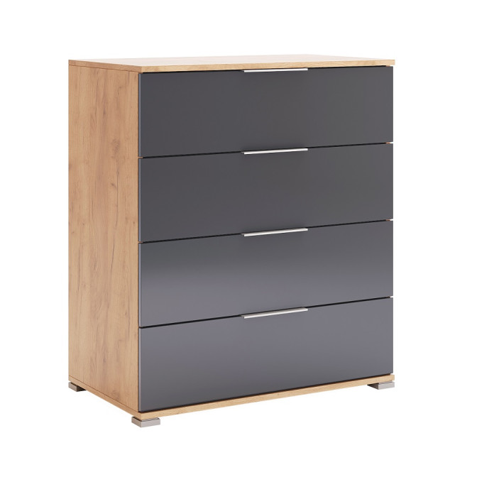 Комплект в Дитячу спальню Місяць Джуніор / Luna Junior Дуб Крафт - Мат Лава Комод 4Ящ, Пенал 2Дв, Стіл 1Дв 1Ящ, Ліжко, Тумба 2Ящ MiroMark