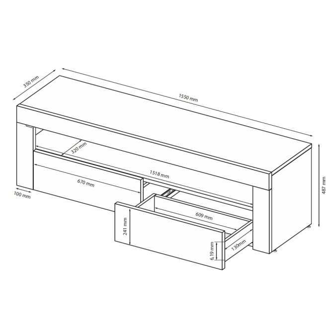 Тумба под ТВ Модерн MiroMark купить