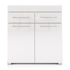 Комод 2Дв 2Ящ Аманда / Amanda Глянец Белый MiroMark AN-62-WB