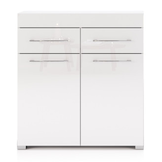 Комод 2Дв 2Ящ Аманда / Amanda Глянец Белый MiroMark AN-62-WB