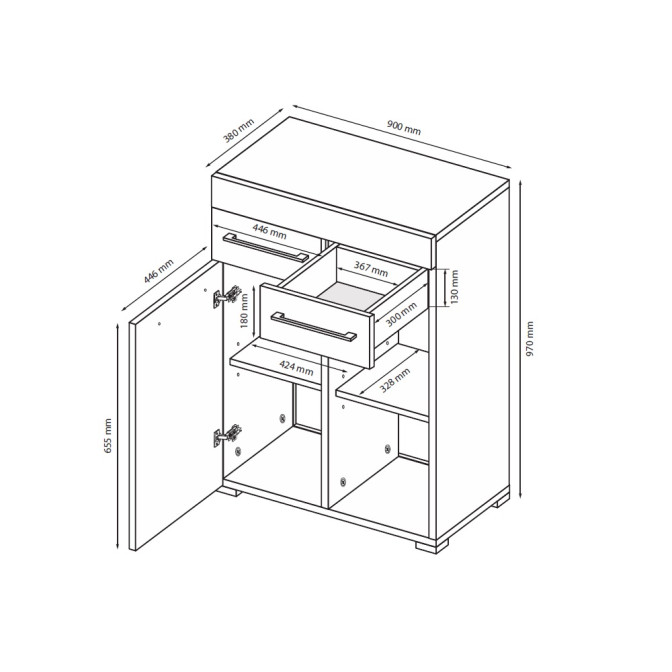Комод Аманда 2Дв 2Шх MiroMark купить