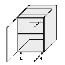 Кухонна секція Міленіум WG нижня 50Н/820 1дв Права ML-050W/01R MiroMark
