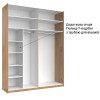 Шафа-купе з дзеркалом 2,0x2,4 Віва / Viva Глянець Білий MiroMark VV-86-WB