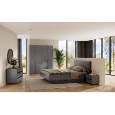 Комплект в спальню 4Дв Тео / Teo Мат Антрацит - Мат Графит MiroMark