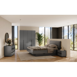 Комплект в спальню 4Дв Тео / Teo Мат Антрацит - Мат Графит MiroMark