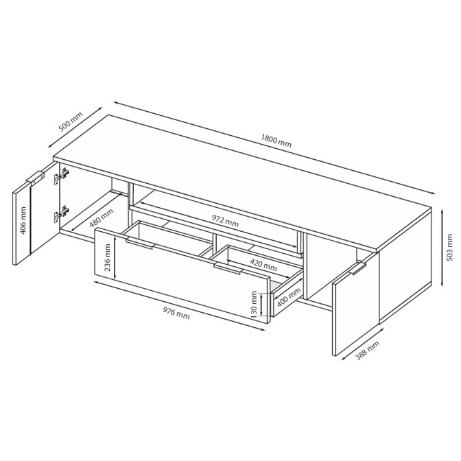 Тумба ТВ Місяць MiroMark купити
