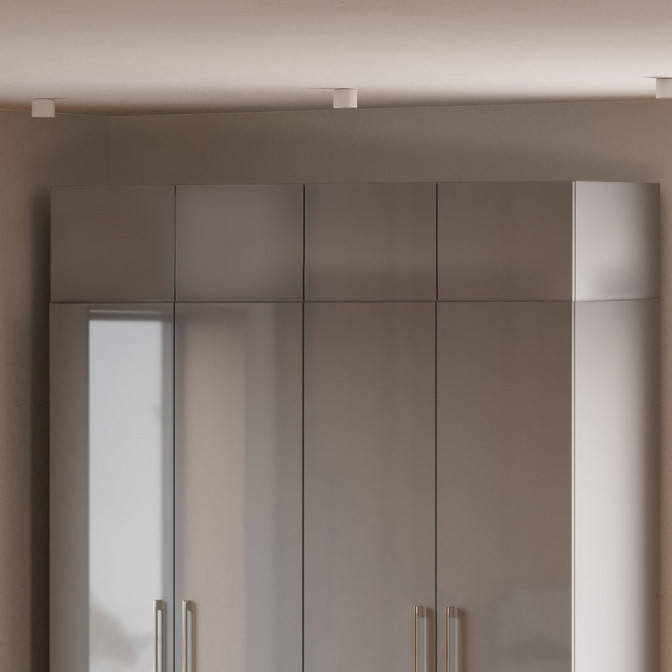 Антресоль 4Дв Меги / Megy Глянец Шиншила Серая MiroMark MG-04-GG