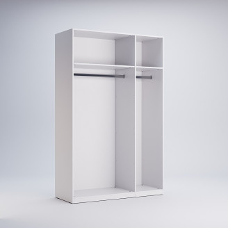 Шкаф Корпус 3Дв Идея / Idea Глянец Белый MiroMark ID-13-WB