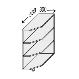 Кухонная секция нижняя Миллениум 30НЗК/820 Угловое окончание ML-031W MiroMark