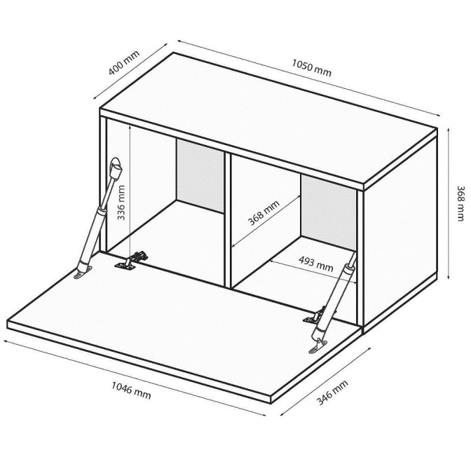 Секція BOX-42 TV 1,05 / Глянець Чорний MiroMark BX-42-BL